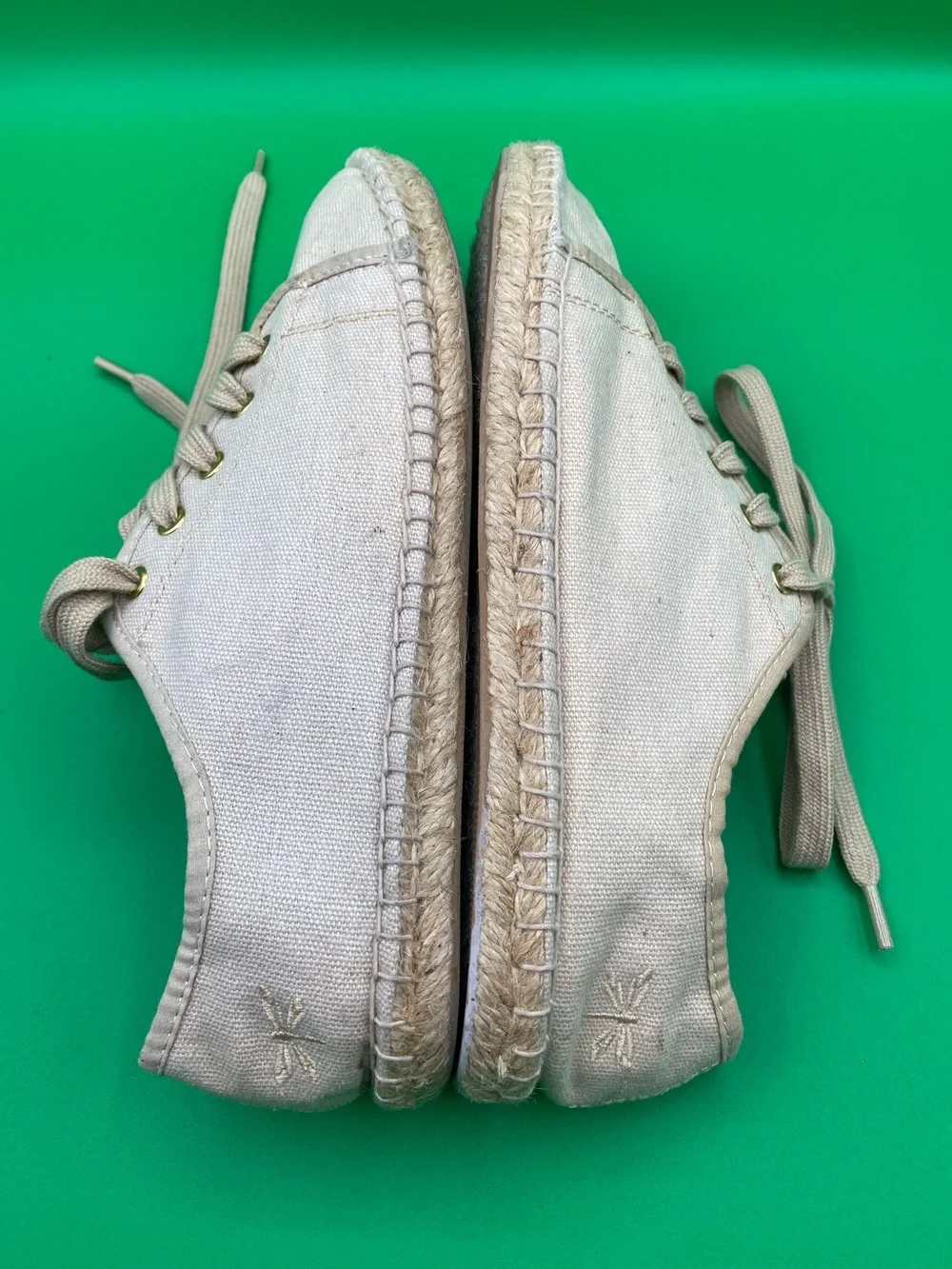 Talbots canvas lace-up espadrille sneakers. Size 8
